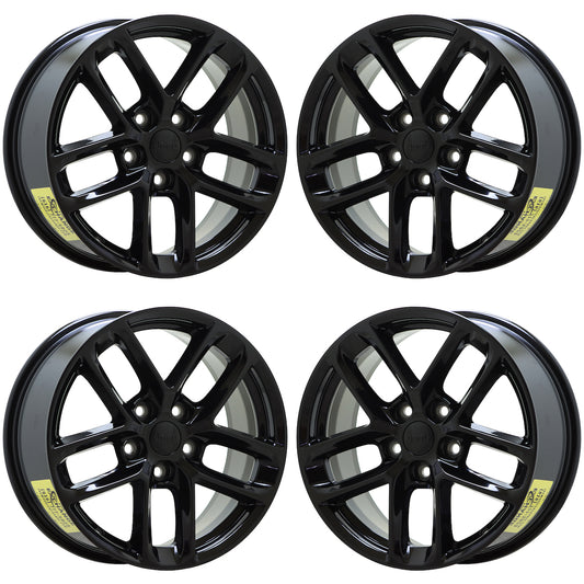 18" Jeep Grand Cherokee Gloss Black wheels rim Factory OEM set 9286 EXCHANGE