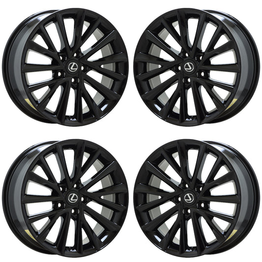 18" Lexus NX250 NX350 Gloss Black wheels rims Factory OEM set 74409 EXCHANGE