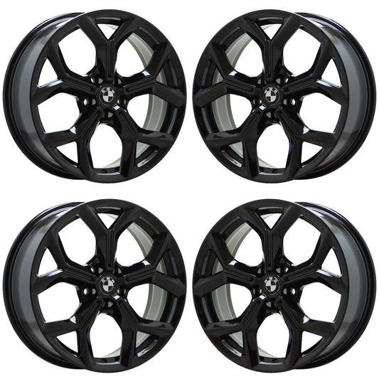 19" BMW X3 X4 Gloss Black wheels rims Factory OEM set 86529 EXCHANGE