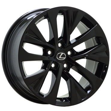 18" Lexus RX350 RX450 Gloss Black wheels rims Factory OEM set 74392