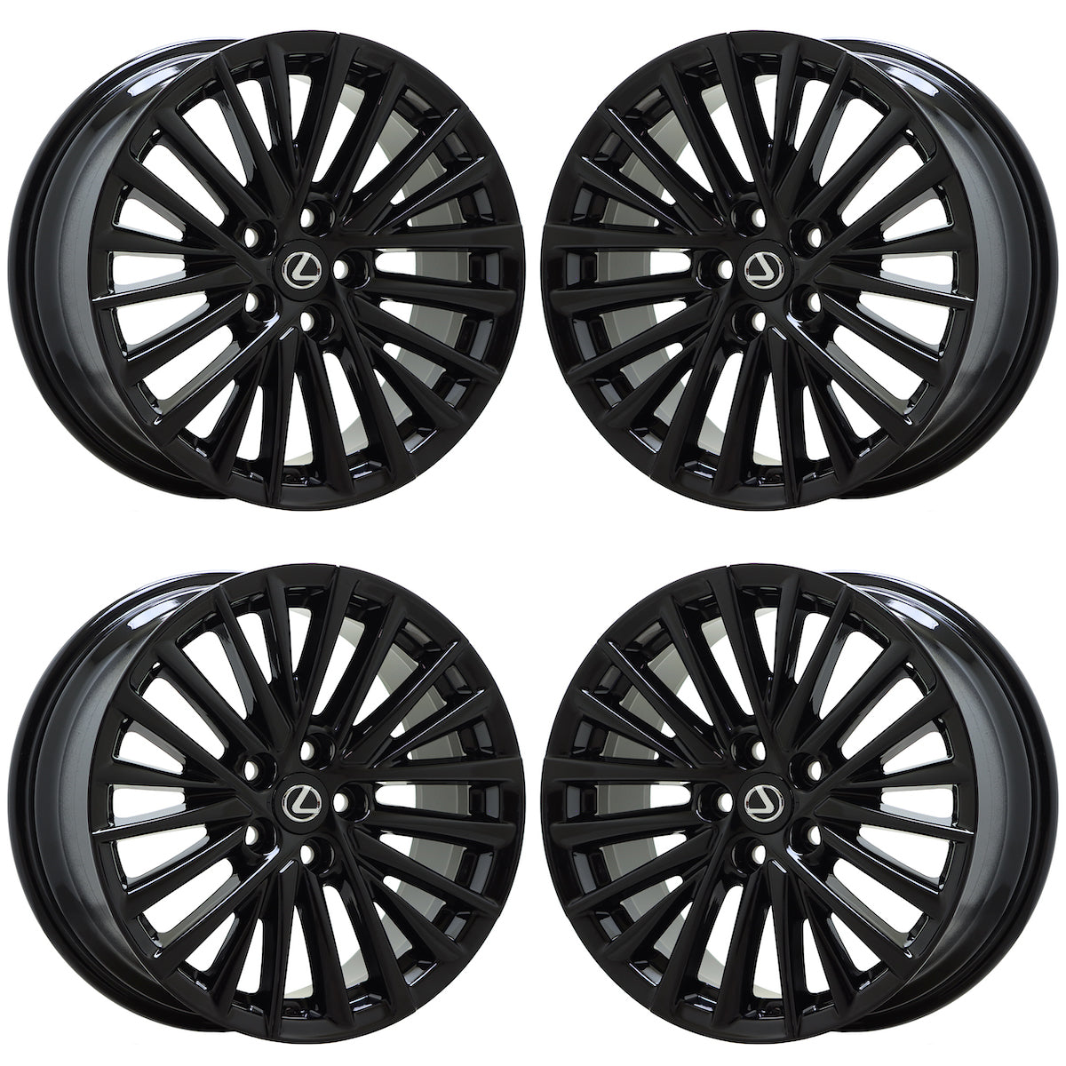 18" Lexus ES250 ES300h ES350 Gloss Black wheels rims Factory OEM 74405 EXCHANGE