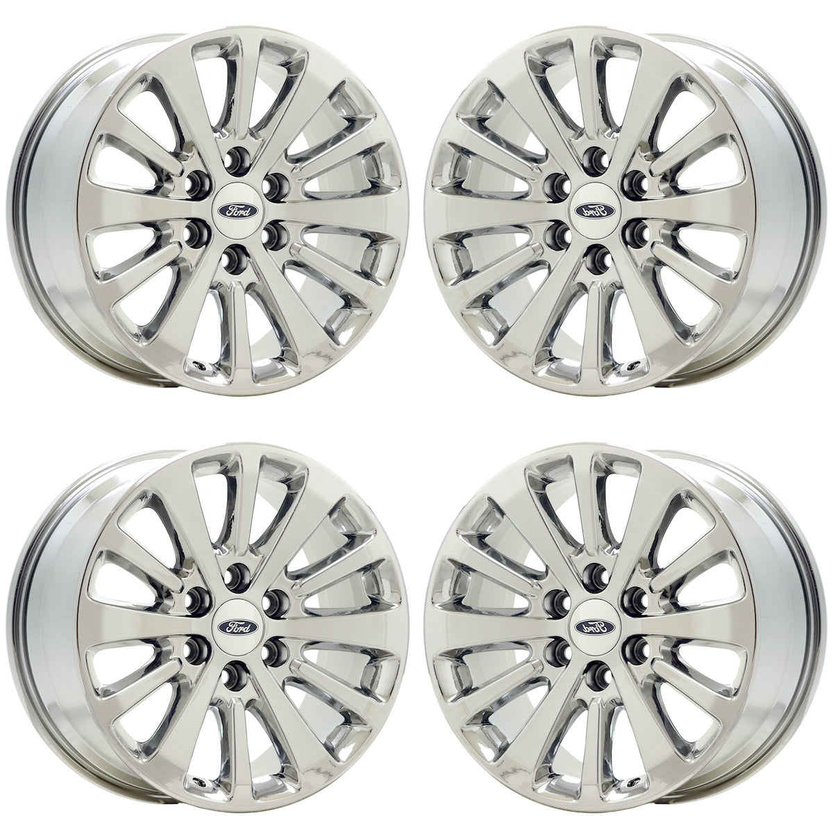18" Ford Expedition Bright Chrome wheels rims Factory OEM set 3988