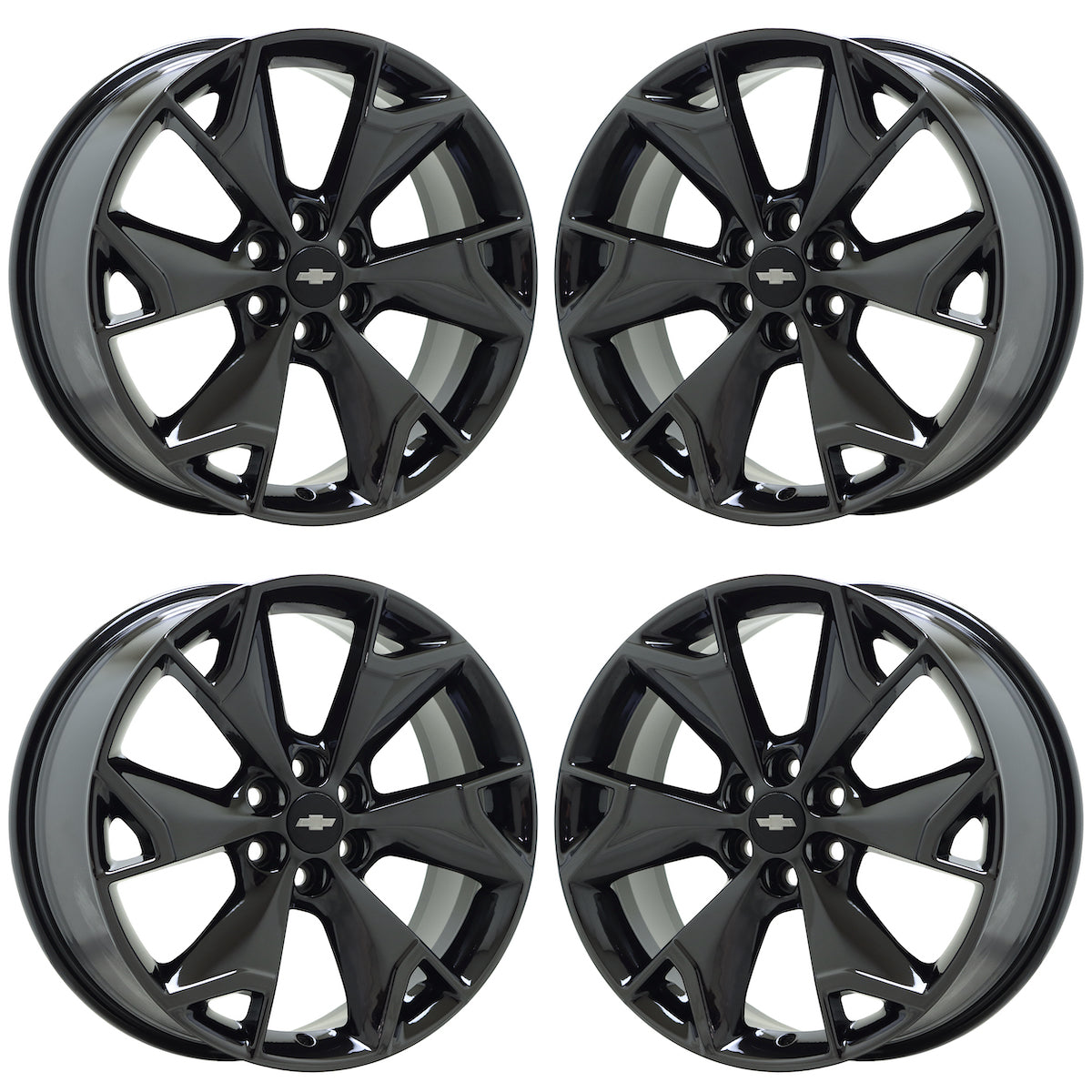 20" Chevrolet Blazer Traverse Black Chrome wheels rims Factory OEM set 5937