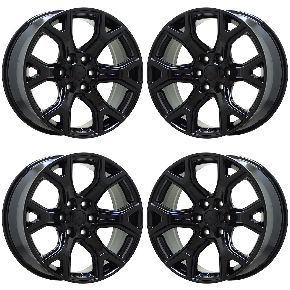20" Jeep Wagoneer Gloss Black wheels rims Factory OEM set 9296 EXCHANGE