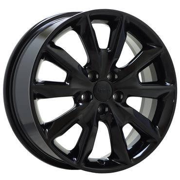 18" Jeep Cherokee Gloss Black wheels rims Factory OEM set 9132
