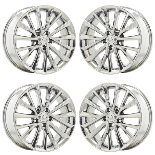 18" Lexus NX250 NX350 Bright Chrome wheels rims Factory OEM set 74409 EXCHANGE