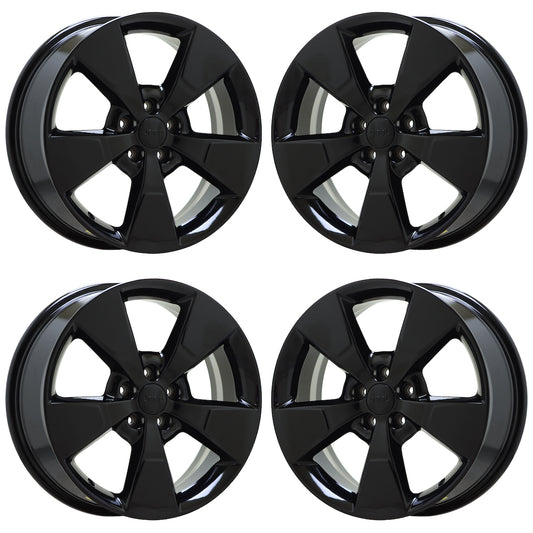 18" Jeep Cherokee Gloss Black wheels rims Factory OEM set 9155