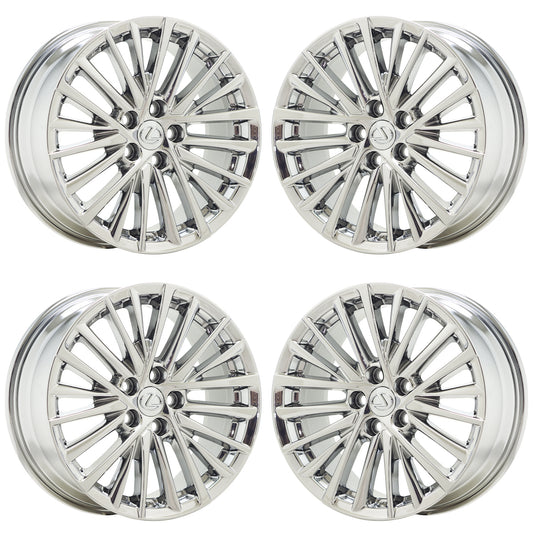 18" Lexus ES250 ES300h ES350 Chrome wheels rims Factory OEM set 74405 EXCHANGE