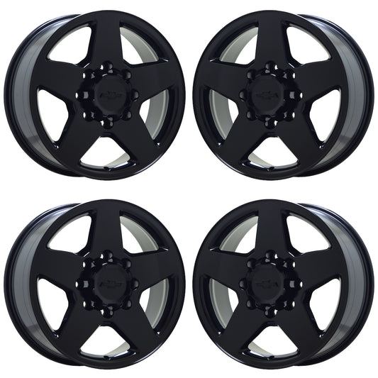 20" Chevrolet Silverado 2500 3500 Gloss Black wheels rims Factory OEM set 5503