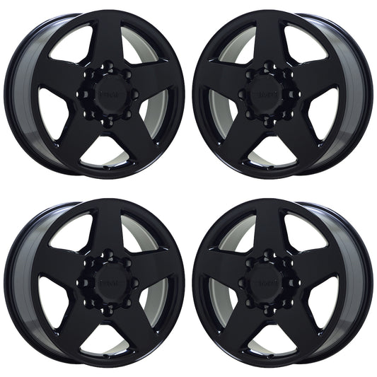 20" GMC Sierra 2500 3500 Gloss Black wheels rims Factory OEM set 5503