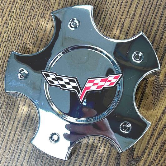 4 1/2" Chevrolet Corvette Chrome Center Cap #9597717 single