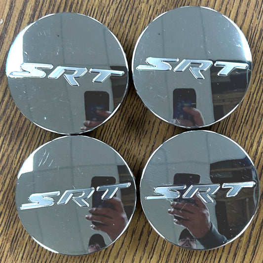 2 1/2" Dodge Challenger, Charger, Durango SRT Chrome Center Cap #5QW99SZ0AA set