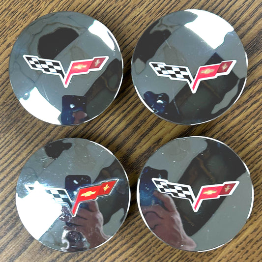 2 5/8" Chevrolet Corvette Chrome Center Cap #9597834 set