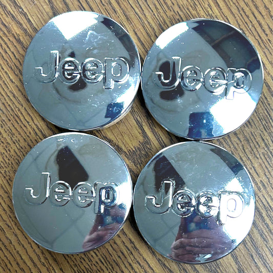 2 1/2" Jeep Cherokee, Liberty, Compass Chrome Center Cap 1LB77TRMAB set