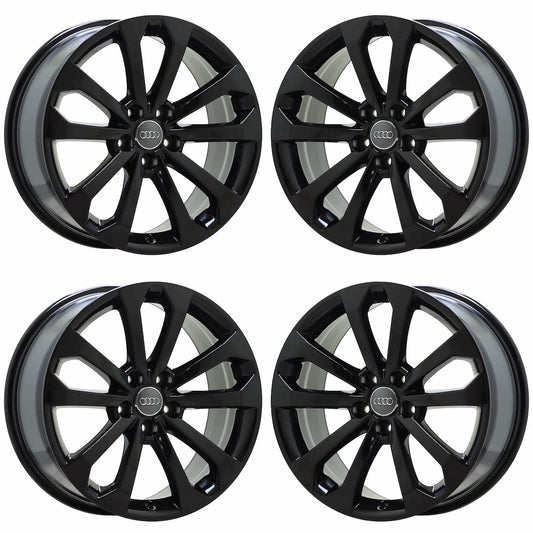 18" Audi Q5 Gloss Black wheels rims Factory OEM set 58917 EXCHANGE