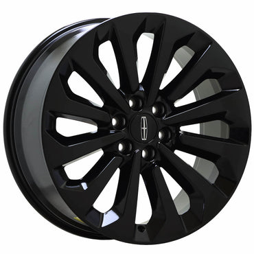 22" Lincoln Navigator Gloss Black wheels rims Factory OEM set 10498