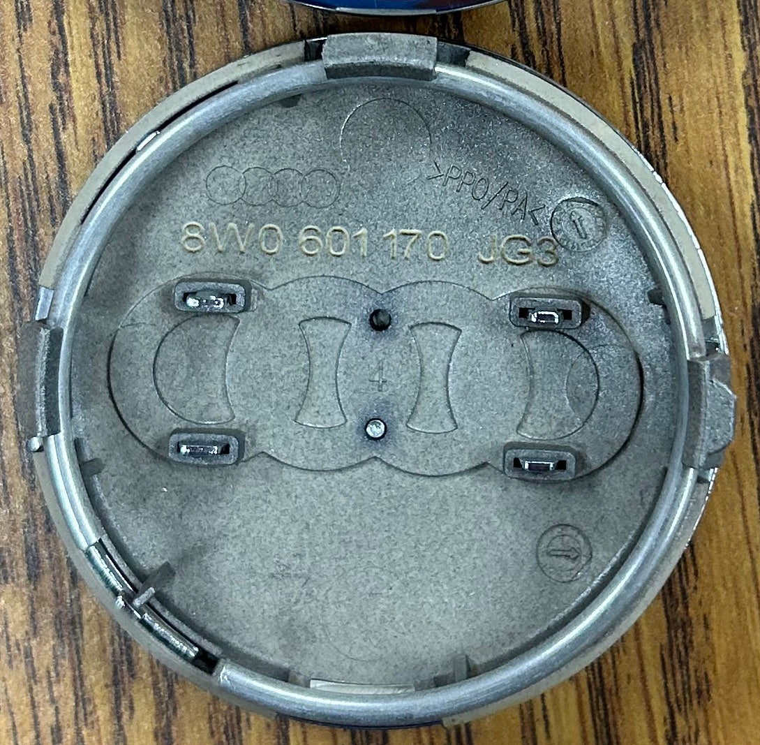 61mm Audi OEM Charcoal Center Cap #8W0601170 single