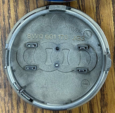 61mm Audi OEM Charcoal Center Cap #8W0601170 single