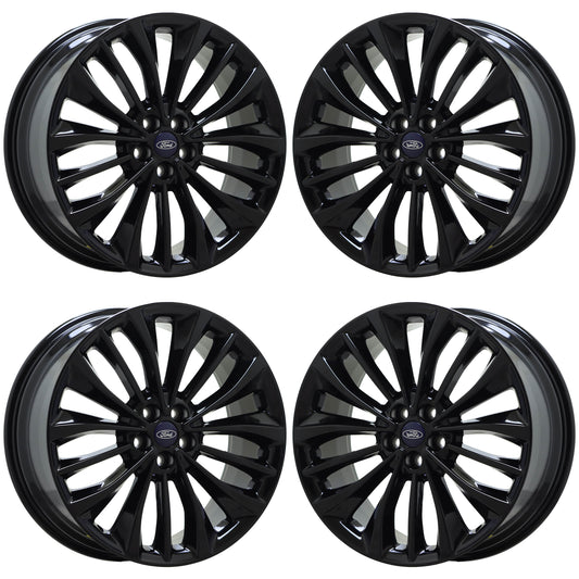 20" Ford Edge Gloss Black wheels rims Factory OEM set 10255 EXCHANGE