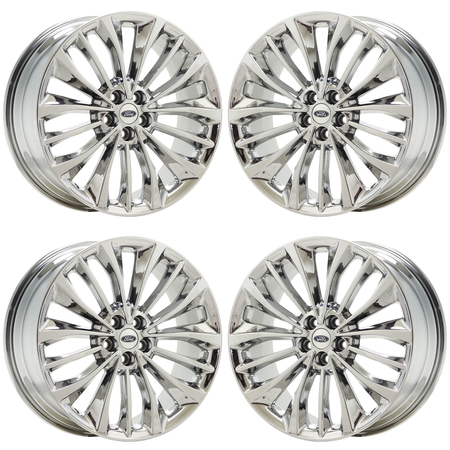 20" Ford Edge Bright Chrome wheels rims Factory OEM set 10255 EXCHANGE