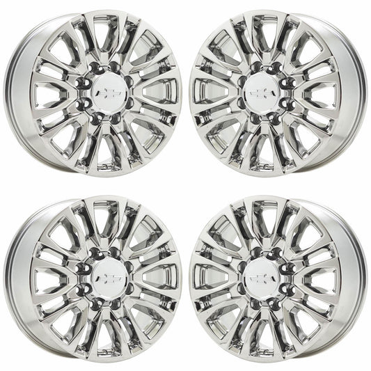20" Chevy Silverado 2500 3500 Bright Chrome wheels Factory OEM 5961 EXCHANGE