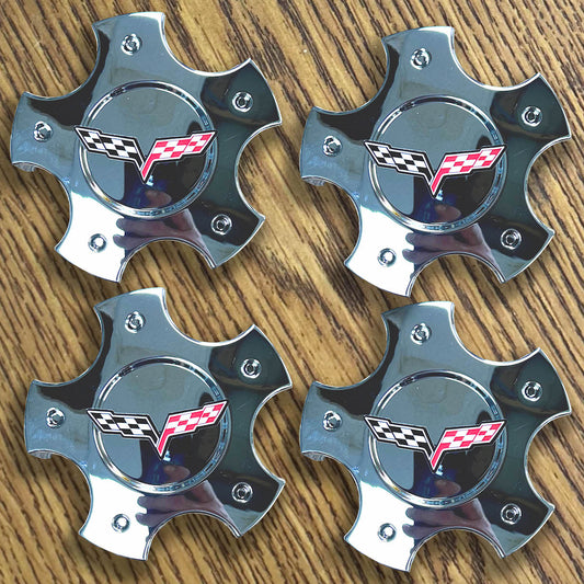 4 1/2" Chevrolet Corvette Chrome Center Cap #9597717 set