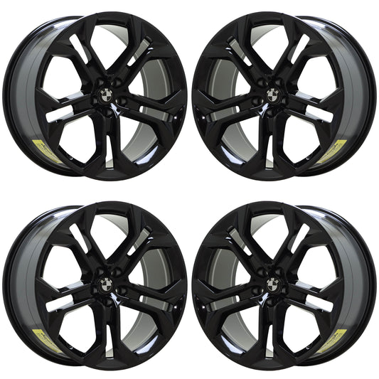 21" BMW X5 X6 Gloss Black wheels rims Factory OEM set 86465 86467 EXCHANGE