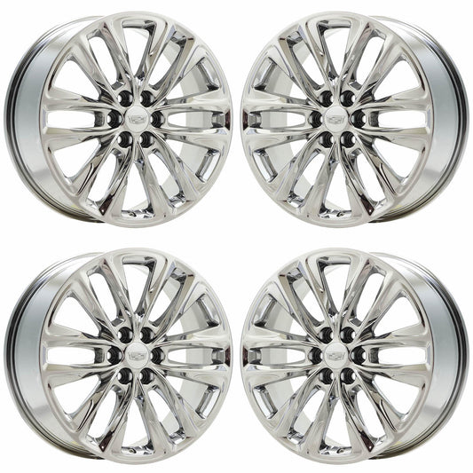 20" Cadillac XT5 XT6 Bright Chrome wheels rims Factory OEM set 4871
