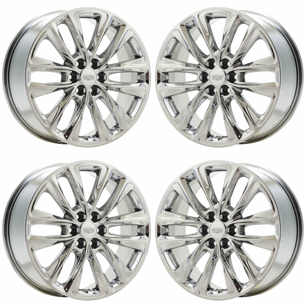 20" Cadillac XT5 XT6 Bright Chrome wheels rims Factory OEM set 4871