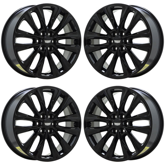 20" Cadillac XT5 XT6 Gloss Black wheels rims Factory OEM set 4871