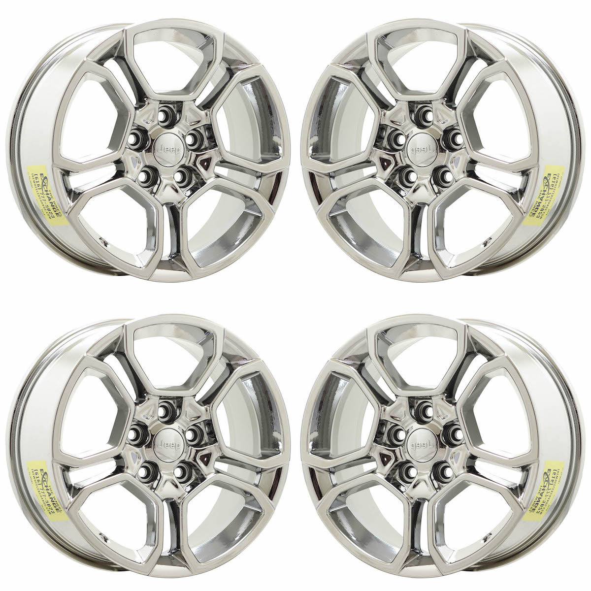 18" Jeep Grand Cherokee Bright Chrome wheels rims Factory OEM set 9309
