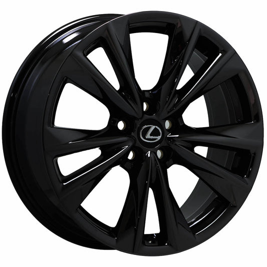 19" Lexus ES350 Gloss Black wheel rim Factory OEM Single 74377