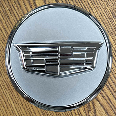 2 5/8" Cadillac Lyriq, XT4 OEM Silver Center Cap #84638166 set