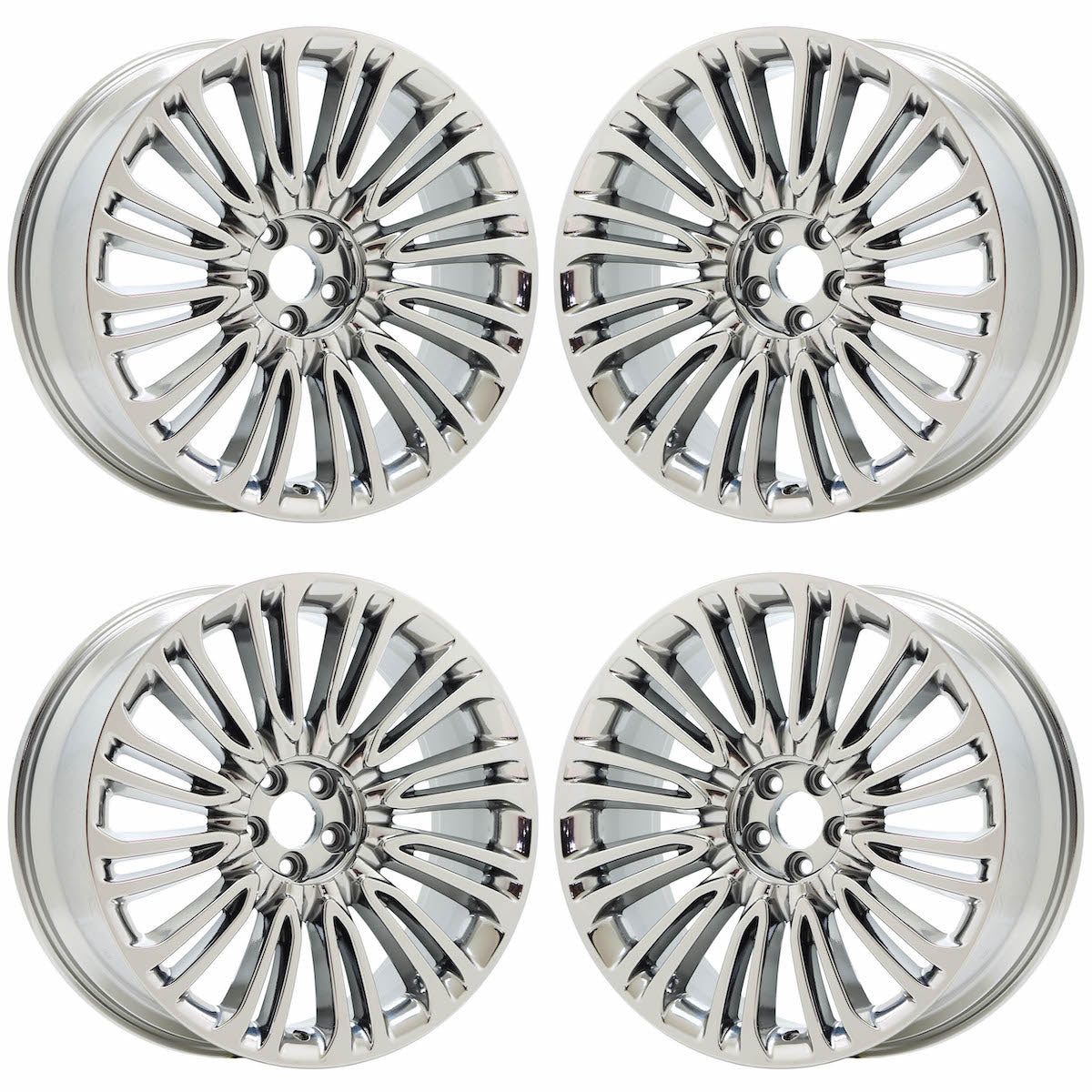 22" Lincoln Aviator Bright Chrome wheels rims Factory OEM set 10242 EXCHANGE