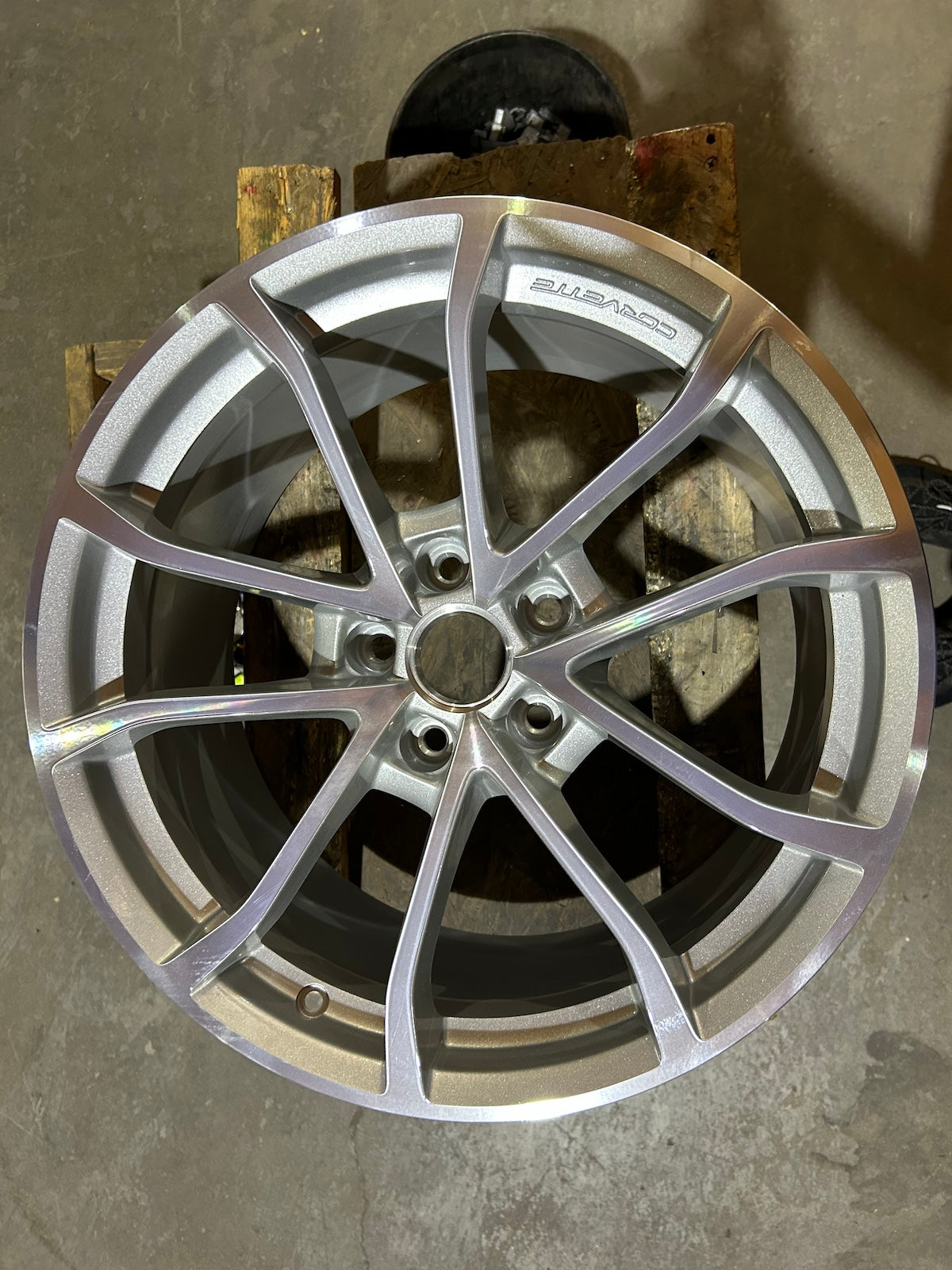 NEW 19x10" Corvette C7 GrandSport Machined Silver wheel rim Factory OEM 5542