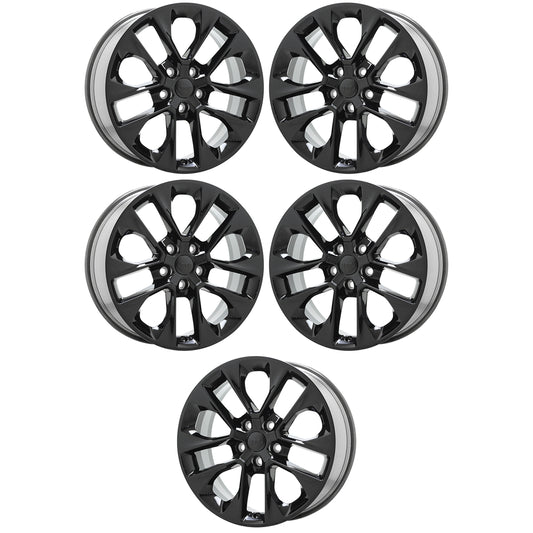 20" Jeep Wrangler High Altitude Gladiator Gloss Black wheels rims OEM set 5 9262