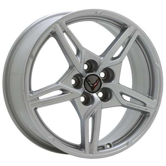 20x11" Corvette C8 Silver wheel rim Factory OEM 14008 single (REAR)