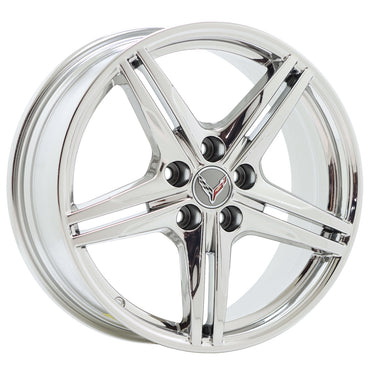 19x8.5" 20x11" Corvette C8 Bright Chrome wheels Factory OEM 8126 8127