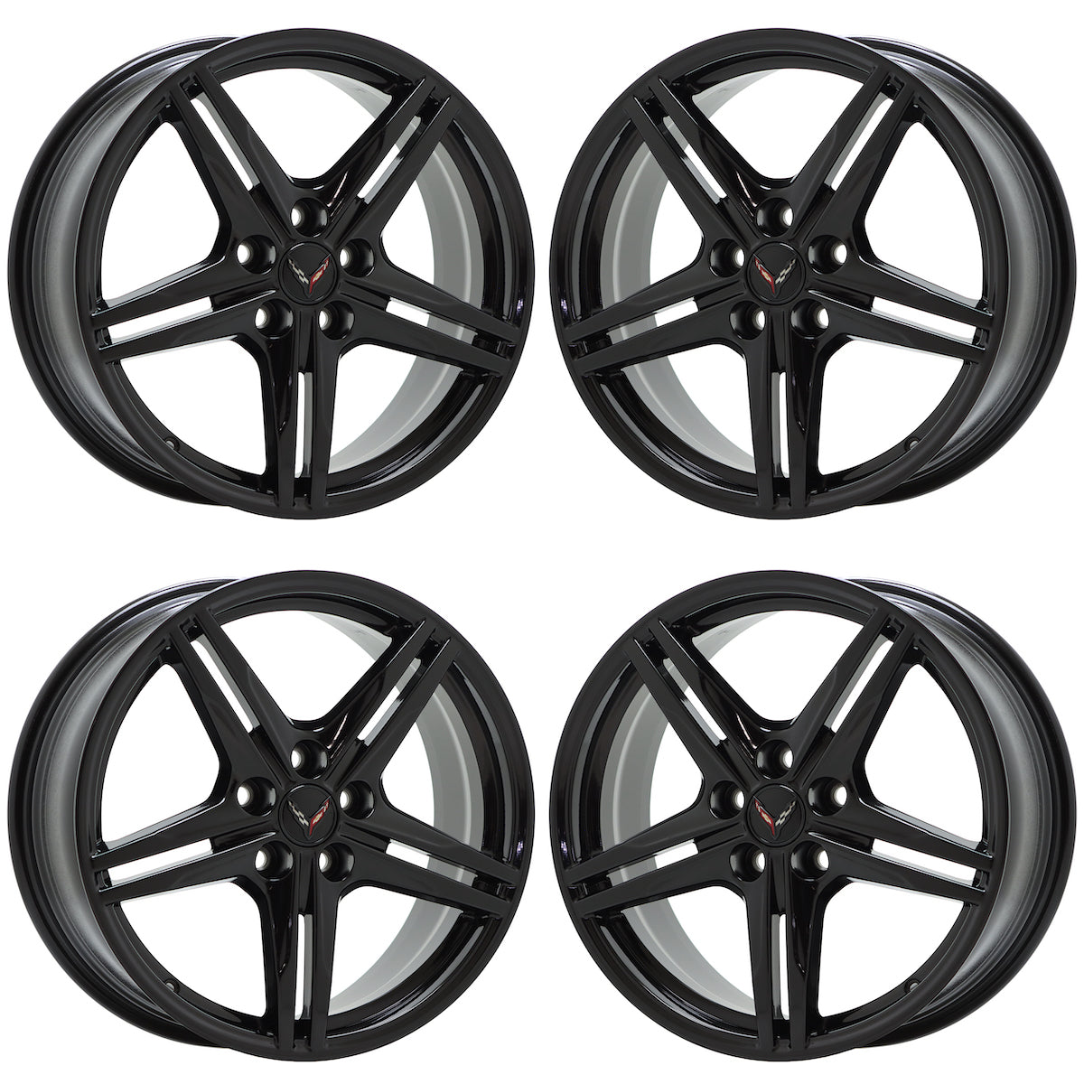 19x8.5" 20x11" Corvette C8 Black wheels rims Factory OEM 8126 8127 EXCHANGE