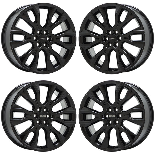 22" GMC Acadia Gloss Black wheels rims Factory GM set gv066 EXCHANGE