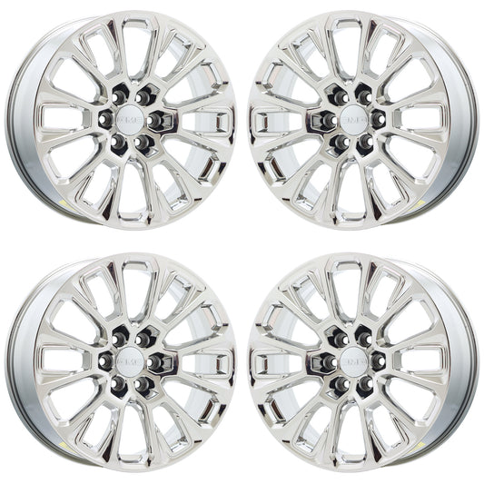 22" GMC Yukon Denali Bright Chrome wheels Factory OEM 25DENALI22 EXCHANGE