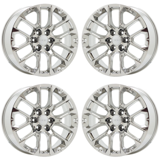 22" GMC Sierra Yukon Canyon Bright Chrome wheels rims Factory set 14079 EXCHANGE