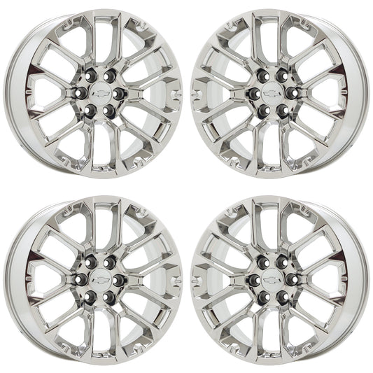 22" Chevrolet Silverado Tahoe Bright Chrome wheels Factory set 14079 EXCHANGE