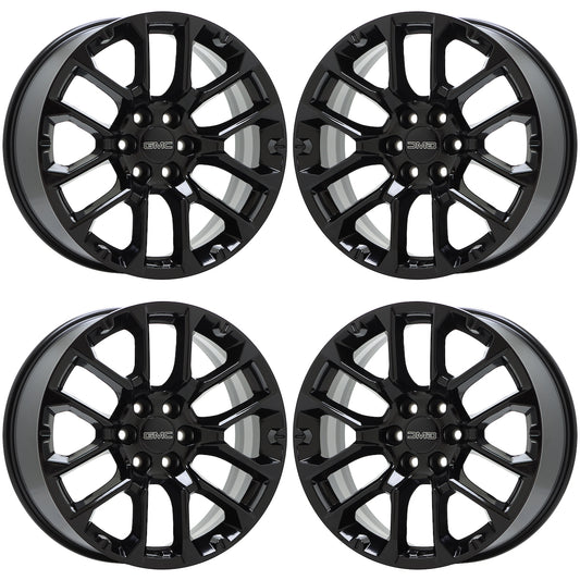 22" GMC Sierra Yukon Canyon Gloss Black wheels rims Factory set 14079 EXCHANGE