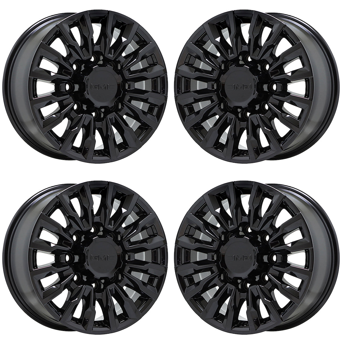 18" GMC Sierra 2500 3500 Gloss Black wheels rims OEM 14031 EXCHANGE