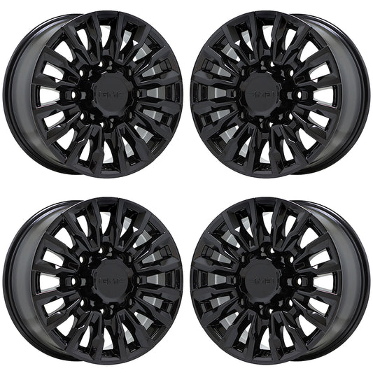 18" GMC Sierra 2500 3500 Gloss Black wheels rims OEM 14031 EXCHANGE