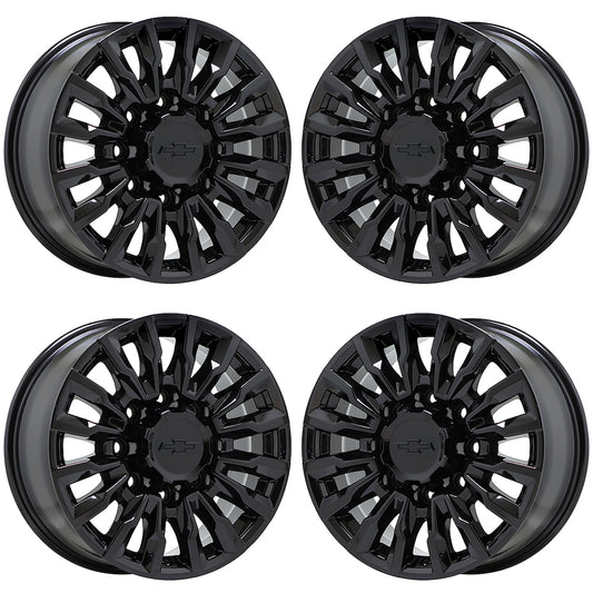 18" Chevrolet Silverado 2500 3500 Gloss Black wheels rims OEM 14031 EXCHANGE