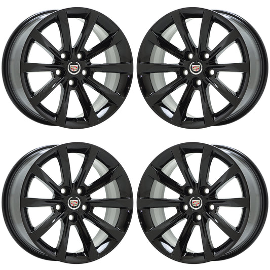 18" Cadillac CTS Gloss Black wheels rims Factory OEM set 4749 EXCHANGE