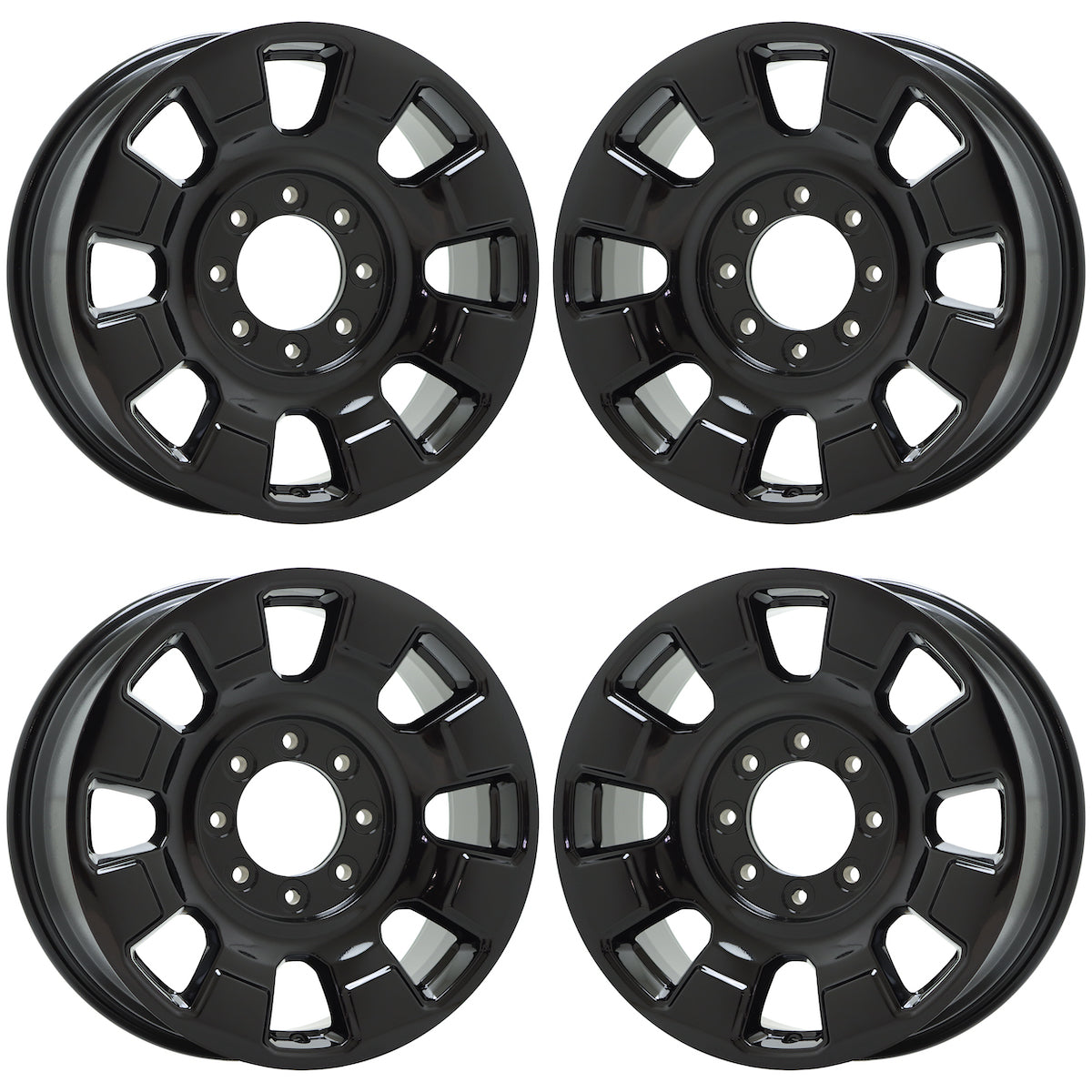 20" Ford F250 F350 SRW Gloss Black wheels rims Factory OEM set 10552 EXCHANGE