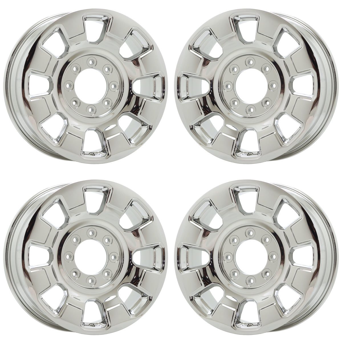 20" Ford F250 F350 SRW Bright Chrome wheels rims Factory OEM set 10552 EXCHANGE
